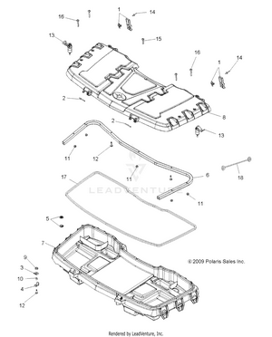 Body, Front Cargo Box (built 8/31/09 And Before) - A10tn55al/ax (49atvbox10sp550) Schematic