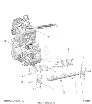 Engine, Mounting & Long Block - R25rry99as/bs/al/bl/ap/bp/a9/b9/af/bf/ak/bk (c730882) Schematic