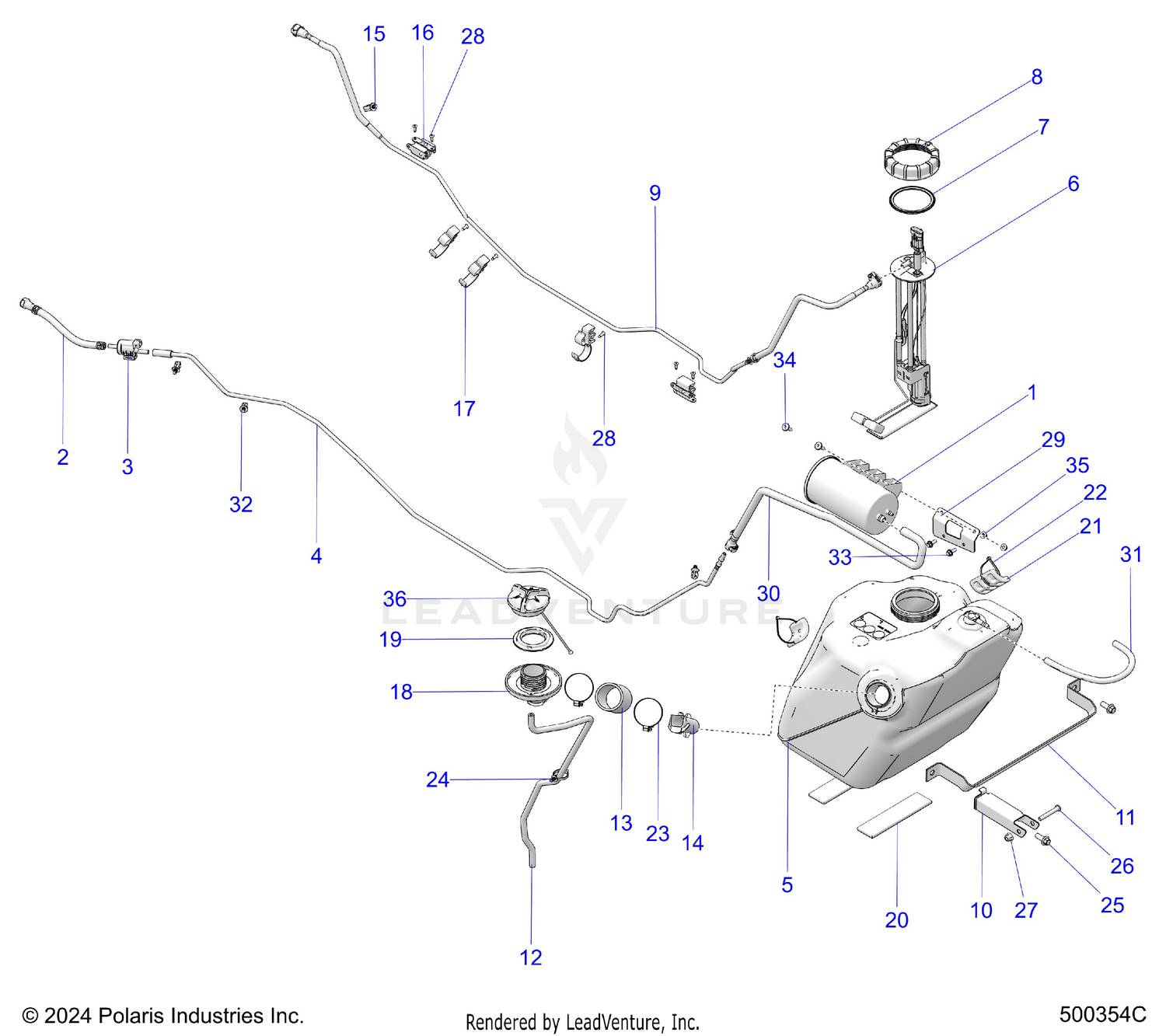 FUEL, FUEL ASSEMBLY, EVAP (CALIFORNIA) - T26AATGD/HD (500354C)