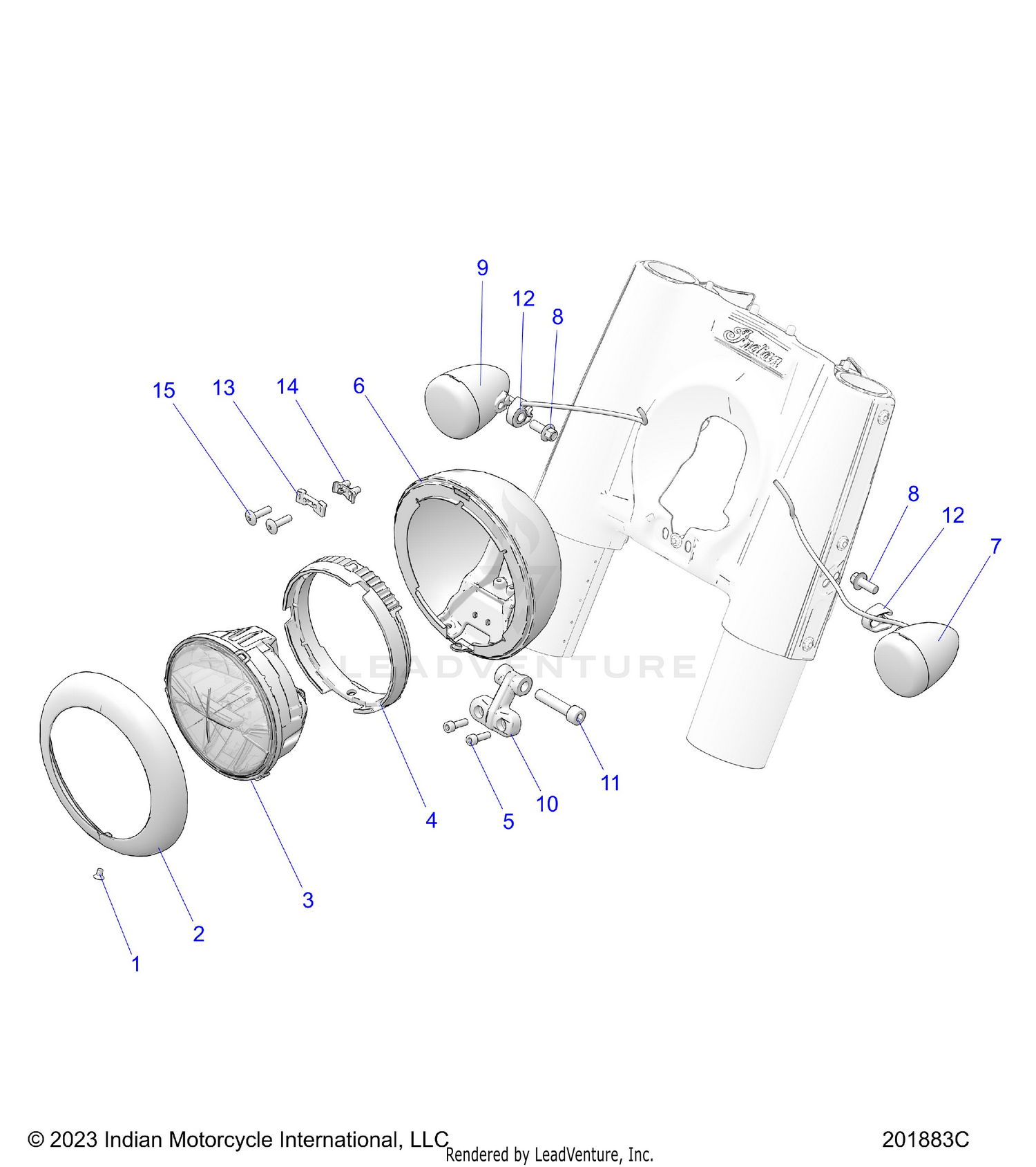 ELECTRICAL, FRONT LIGHTING AND TURN SIGNALS - N26DBDBH/DBGBH ALL OPTIONS (201883C)