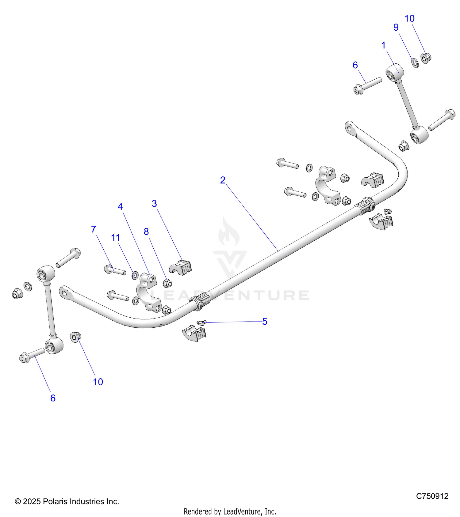 SUSPENSION, STABILIZER BAR, REAR - Z26NMY99A4/B4/A6/B6 (C750912)