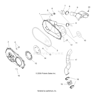 Body, Clutch Cover And Ducting - A09cl76aa (49atvclutchcvr096x6) Schematic
