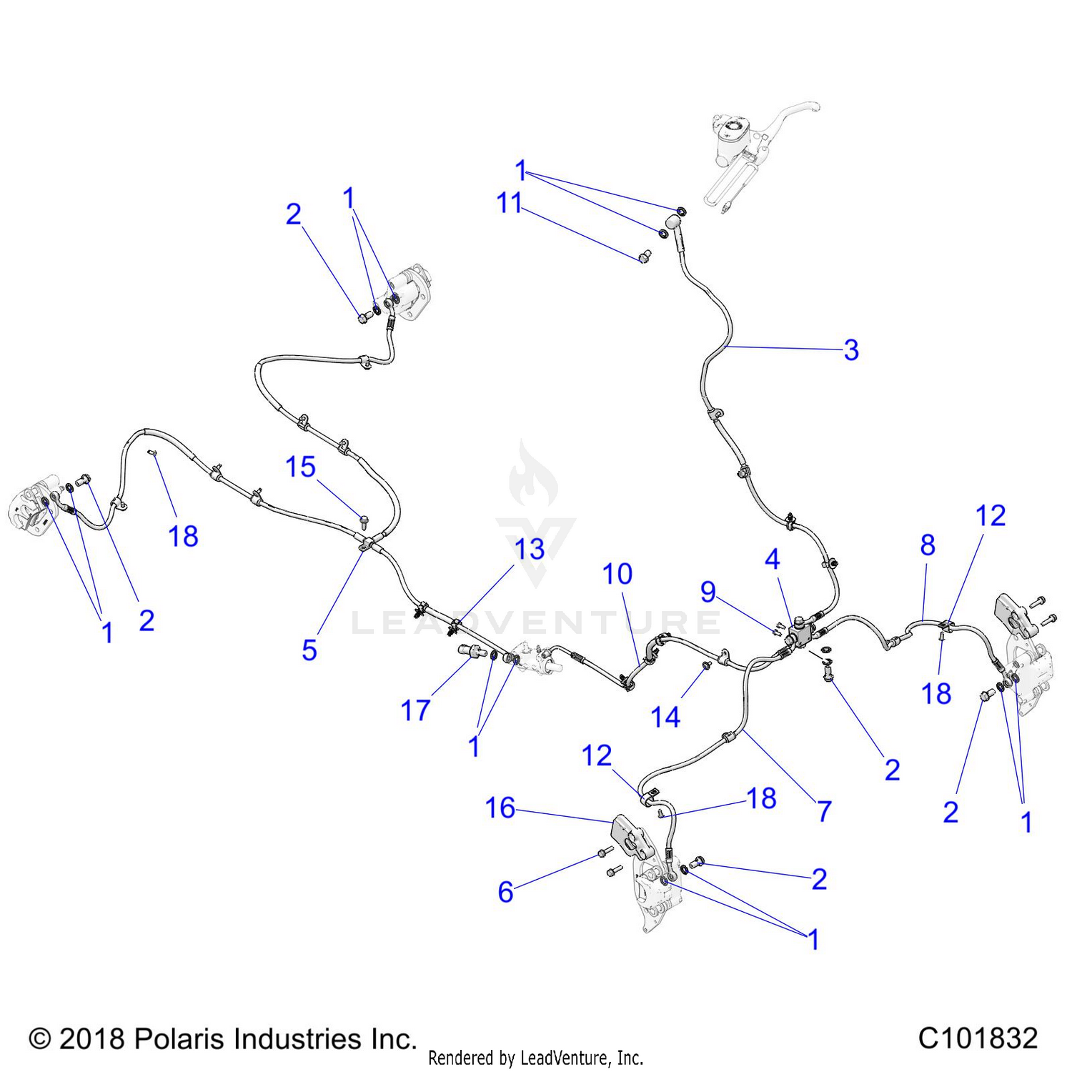 BRAKES, BRAKE LINES - A26SLZ95AF (C101832)