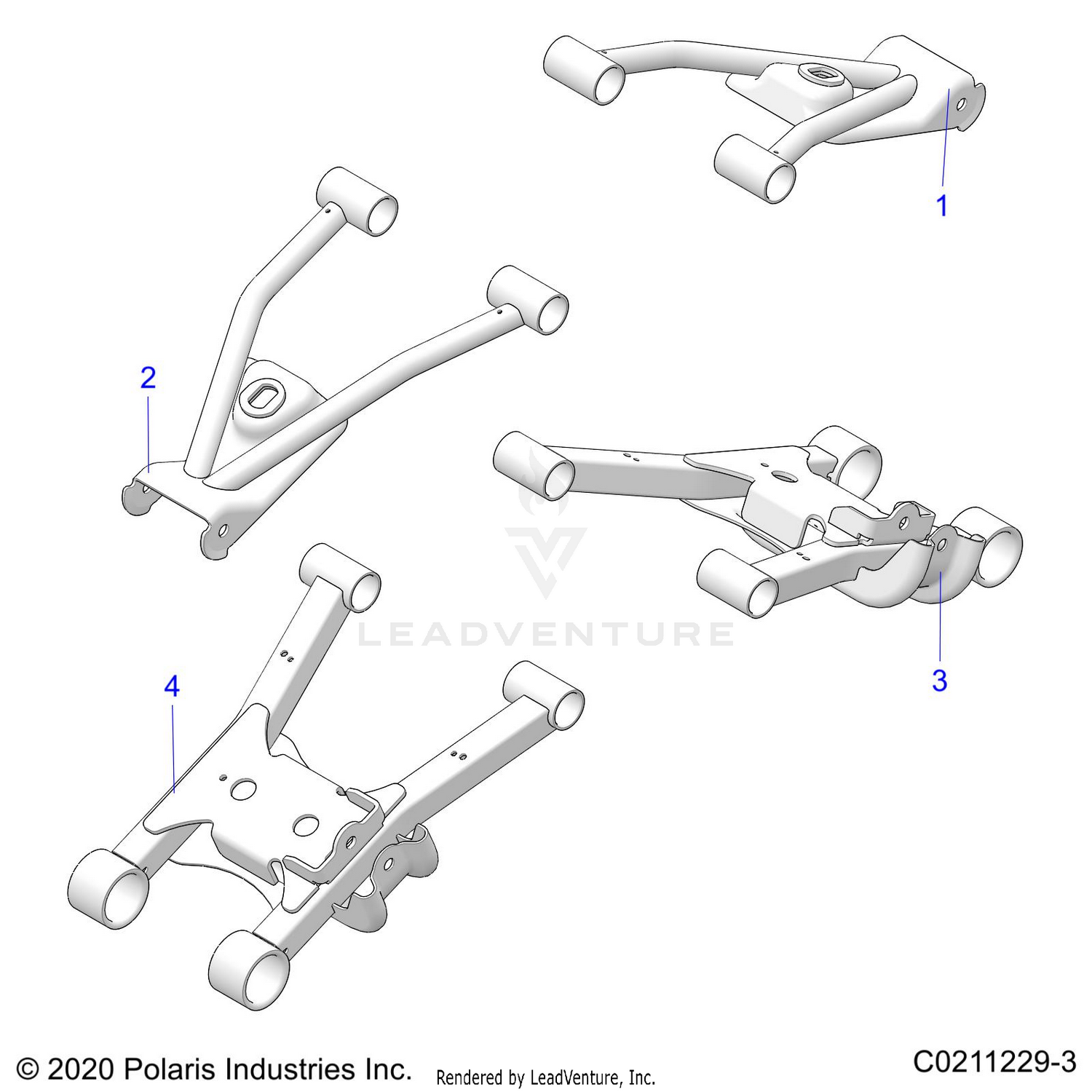 SUSPENSION, REAR CONTROL ARMS - A26SEE57C9/E9 (C0211229-3)