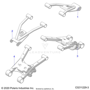 Suspension, Rear Control Arms - A21sez57am/an/bm/bn (c0211229-3) Schematic