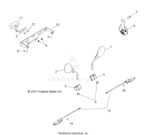 Electrical, Turn Signals, Horn And Mirrors - R13jt9efx (49rgrturnsig12rzrxpi) Schematic