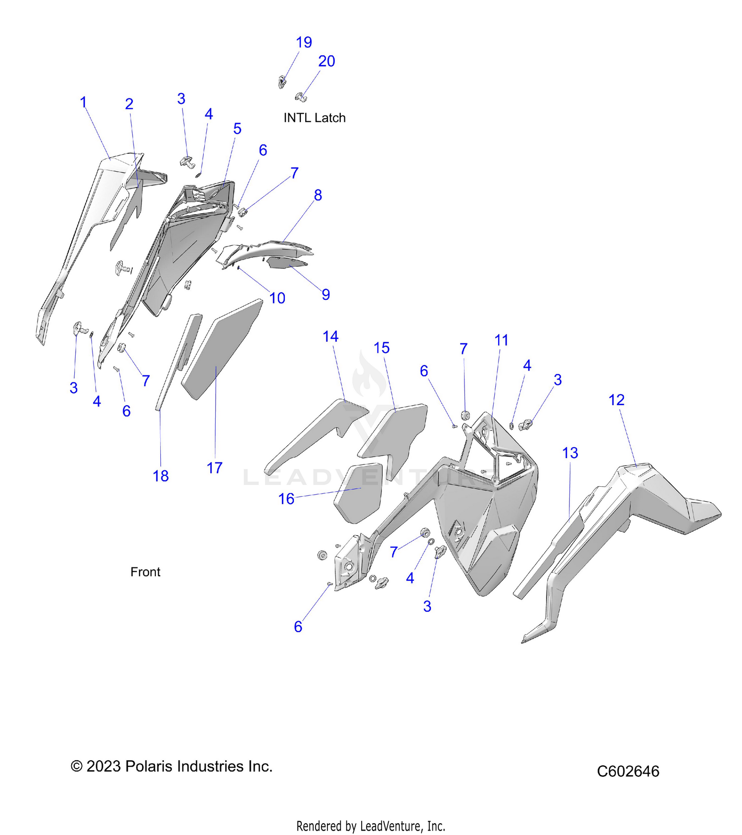 BODY, SIDE PANELS AND TRIM - S24TLC8RS/8RE (C601884)