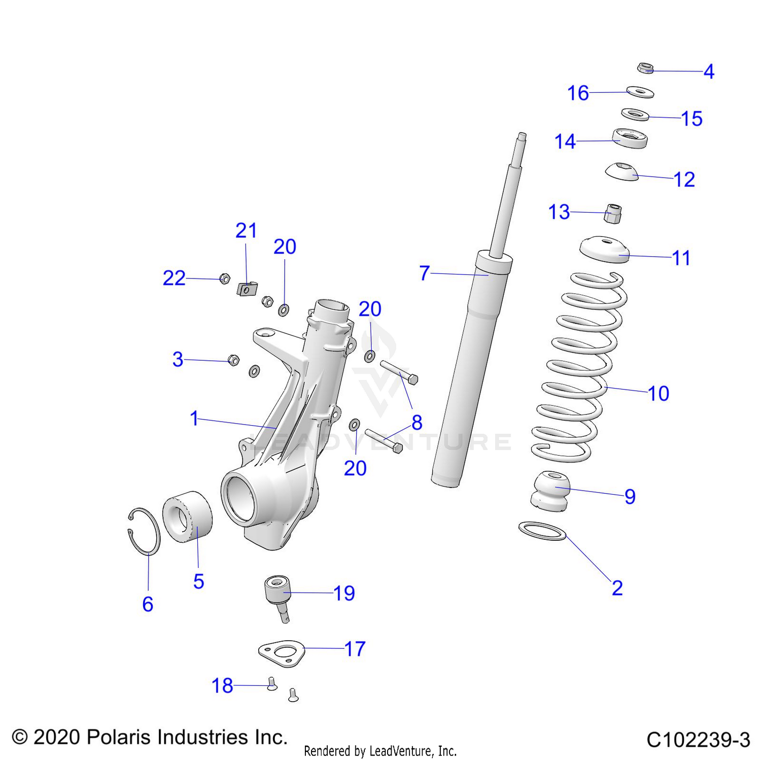 SUSPENSION, FRONT STRUT - A26SEE57C8/E8 (C102239-3)