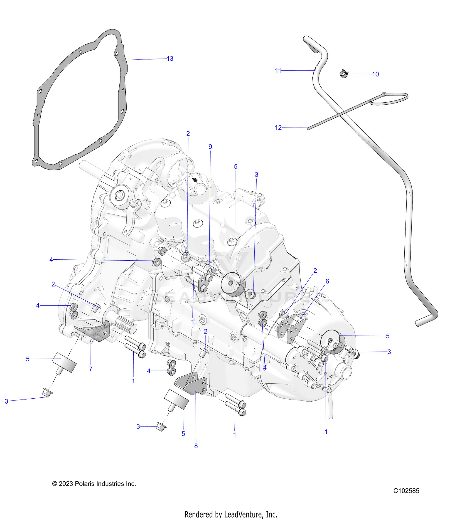ENGINE, TRANSMISSION MOUNTING & LONG BLOCK - A26SLE95FF/CF/EF (C102585)