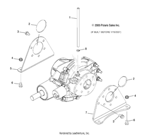 Gearcase, Mounting, Rear (built Before 1/15/07) - R07rh50af/ar/at (49rgrgearcasemtgrr07500efi) Schematic