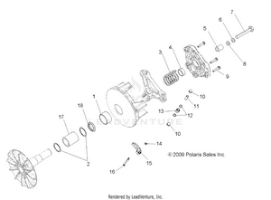 Drive Train, Primary Clutch - R10vh76 All Options/vy76az (49rgrclutchdrv10rzr) Schematic