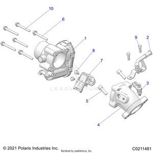 Engine, Throttle Body And Fuel Rail - A22sej57b1/b3/b5 (c0211481) Schematic