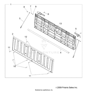 Body, Tailgate Asm. - R10rc08ga/gh/fa/fh (49levtailgate10sdw) Schematic