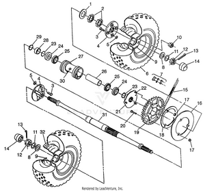 Rear Wheel Drive Xpress 300 W97ca28c And  Xpress 400l W97ca38c (4939603960c011) Schematic