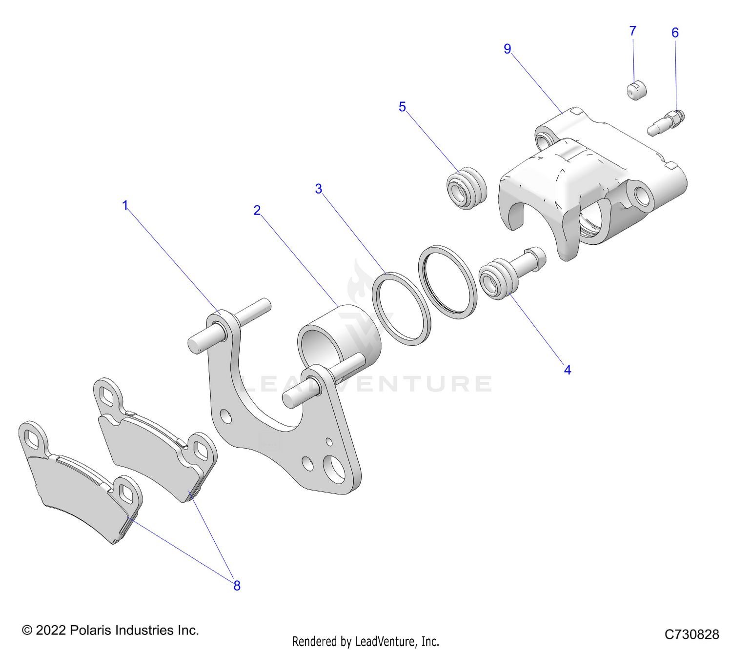 BRAKES, CALIPER, REAR - R26MAU57CP/EP (C730828)