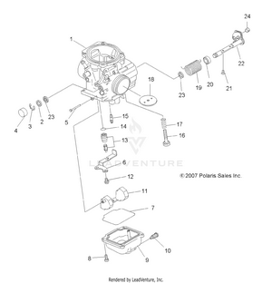 Engine, Carburetor, Lower - A12ea32aa (49atvcarb08tb) Schematic