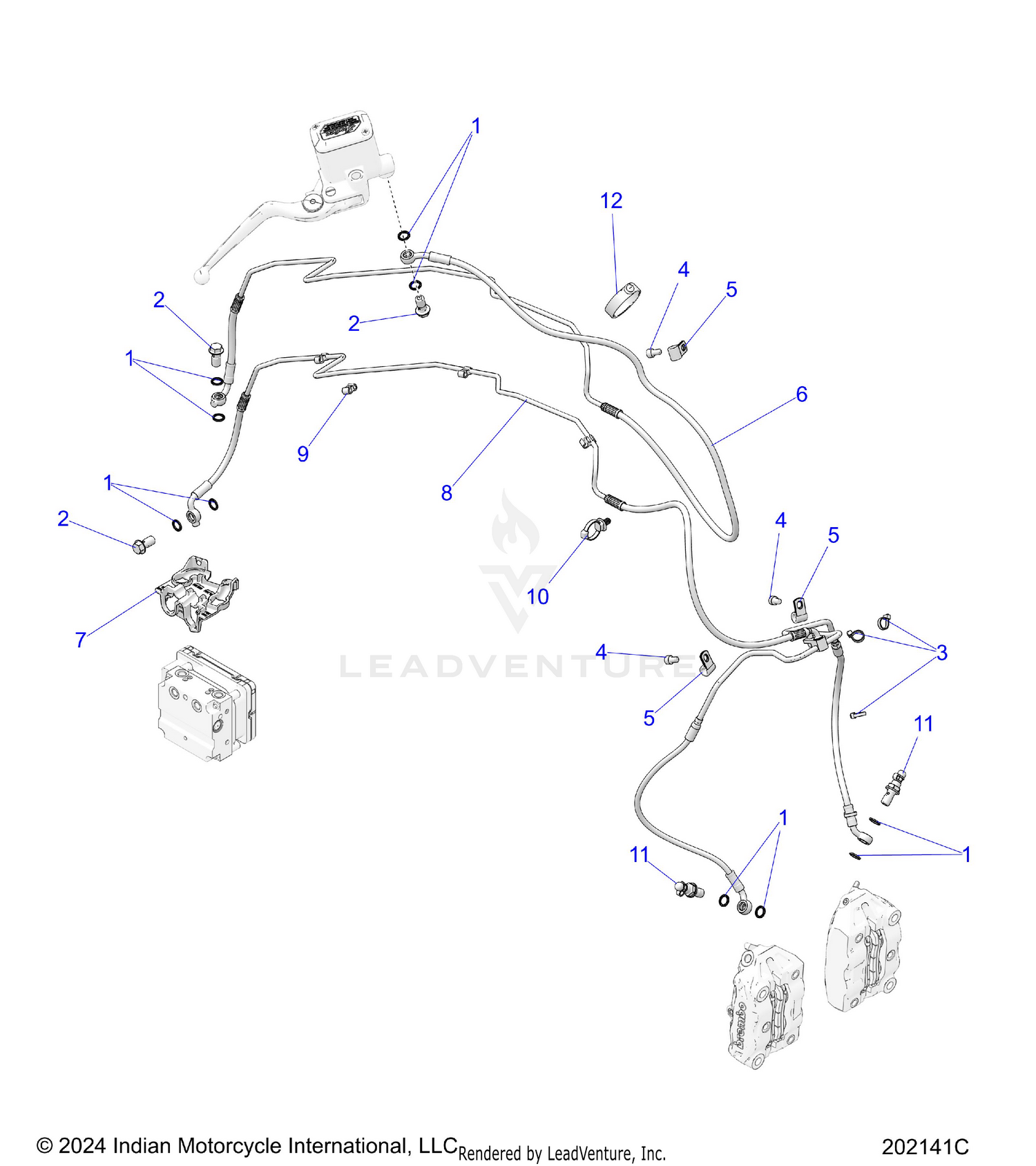 BRAKES, BRAKE LINE, FRONT, ABS - N26LDRRR ALL OPTIONS (202141C)