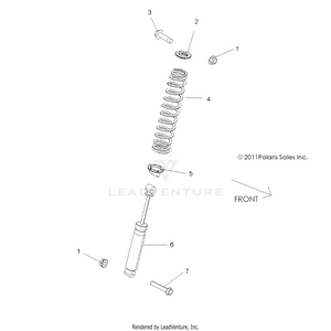Suspension, Front Shock Mounting - R12vh57ad (49rgrshockmtg12rzr570) Schematic