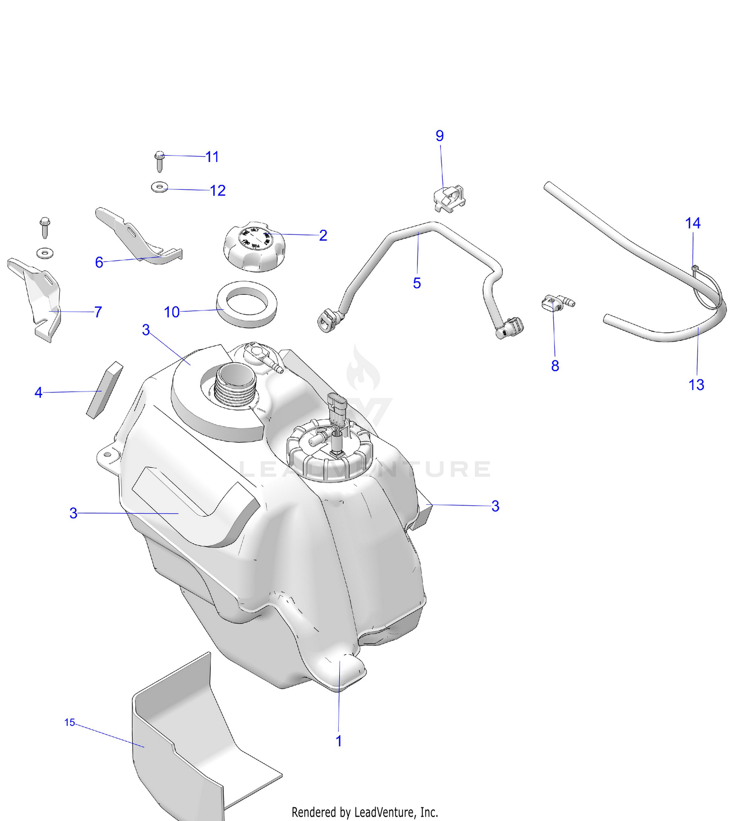 FUEL SYSTEM, FUEL TANK ASM. - A26SDE57C4/E4 (C102695)