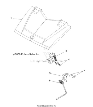 Body, Hood Latch - R11th76/ty76 All Options (49rgrlatch10crew) Schematic