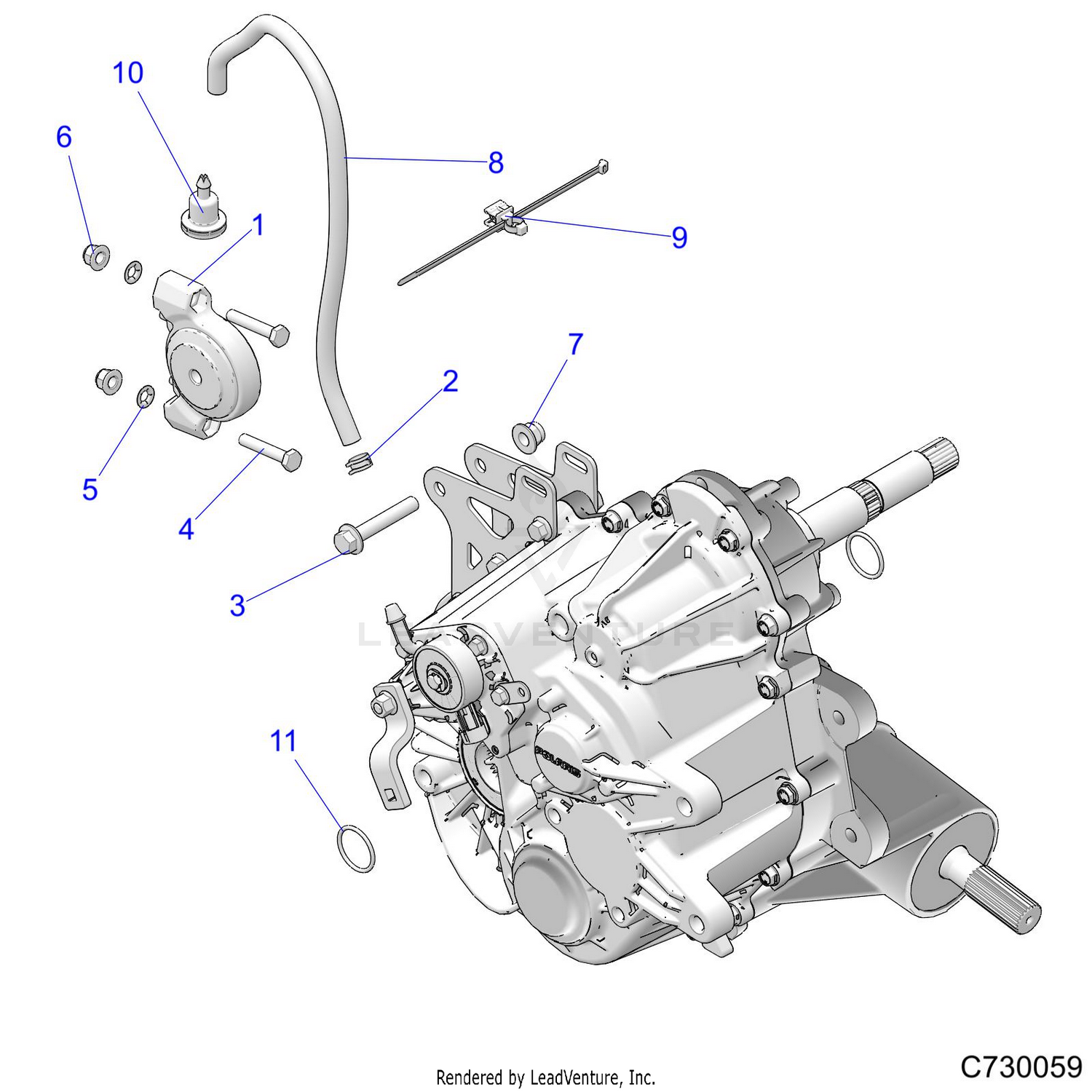 DRIVE TRAIN, MAIN GEARCASE MOUNTING - R26RRE99DH (C730059)