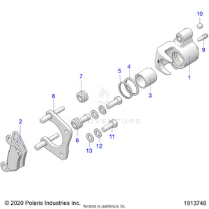 Brakes, Rear Caliper - A21sez57am/an/bm/bn (1913748) Schematic