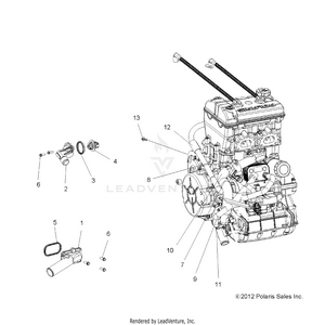 Engine, Cooling, Thermostat And Bypass - All Options (49rgrthermo13900xp) Schematic