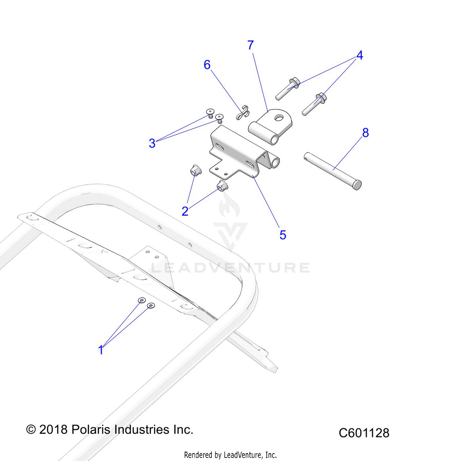 CHASSIS, HITCH ASM. - S22CFF5TSL (C601128)