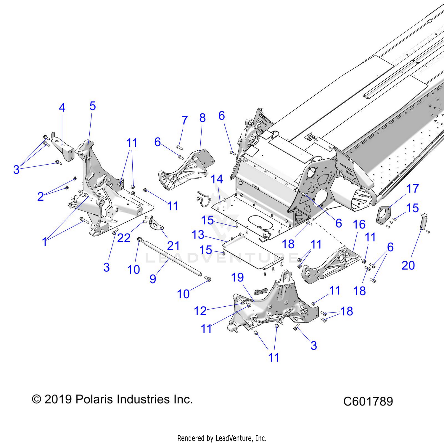 CHASSIS, BULKHEAD ASM. - S22CFF5TSL (C601789)