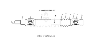 Mid Drive Shaft (6x6) - R05rf50aa/ab (4995359535c03) Schematic