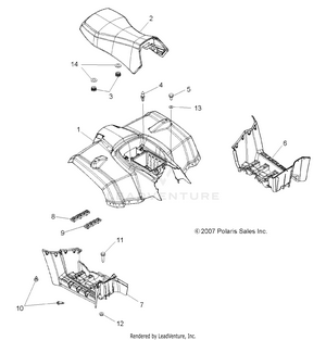 Body, Rear Cab And Seat - A09lh27ax/az (49atvcabrr08sp300) Schematic