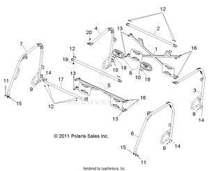 Chassis, Cab Frame - R12wh76ag/ar/eah/eav/eaw (49rgrframe11800crew) Schematic