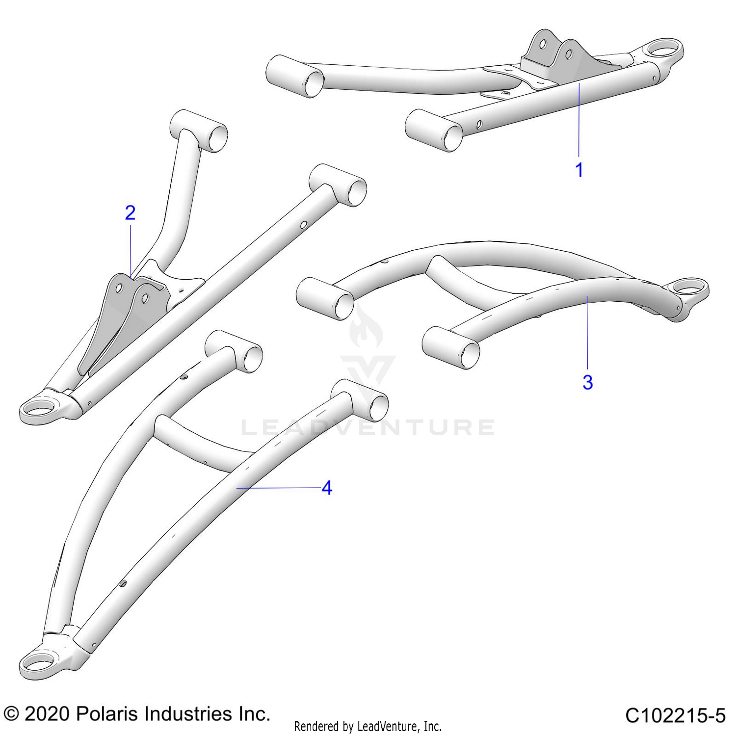 SUSPENSION, FRONT A-ARMS - A26SXM95AR (C102215-5)
