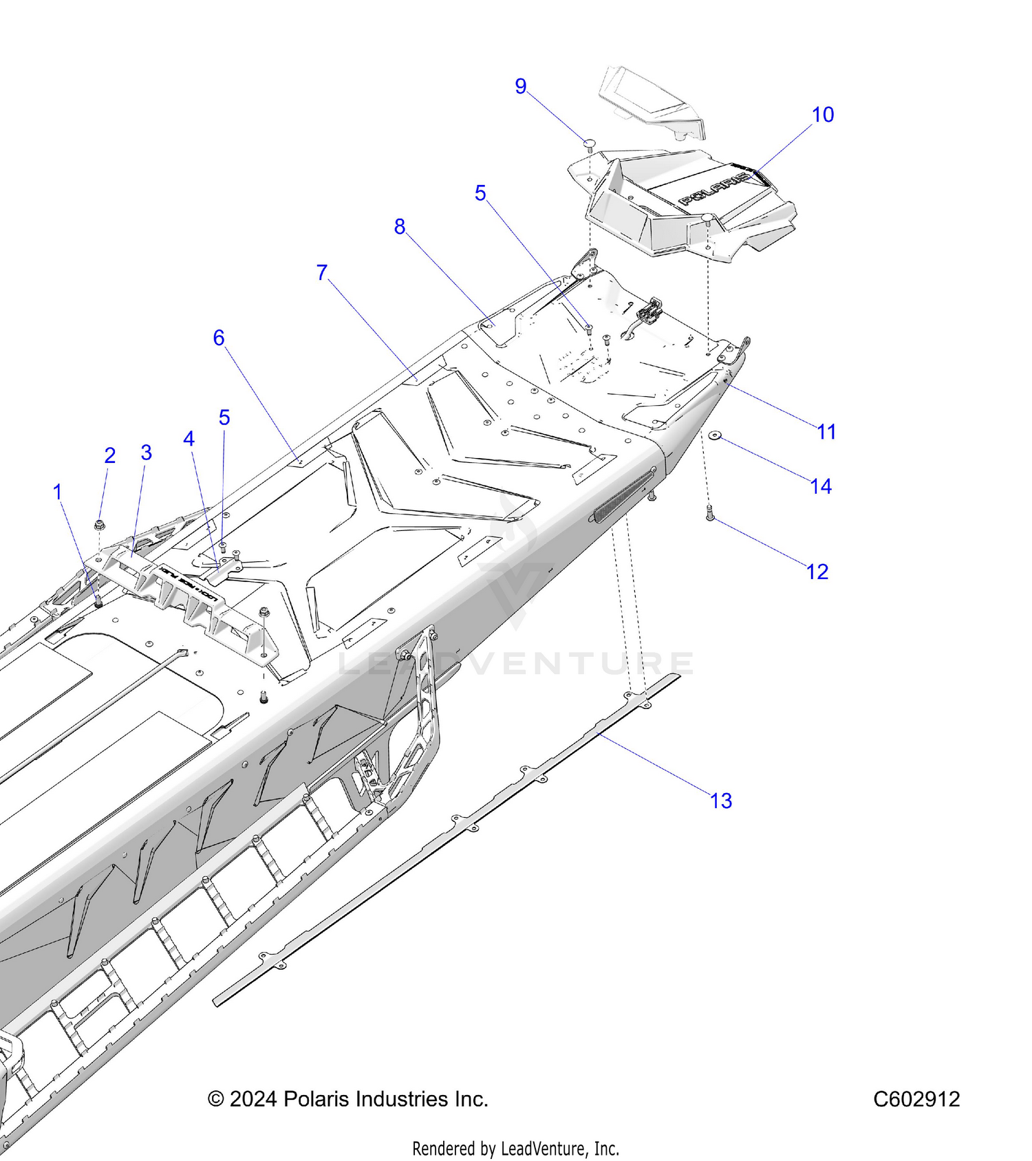 CHASSIS, REAR, MISC. COVERS AND SNOWFLAP - S26TGM8MS (C602912)