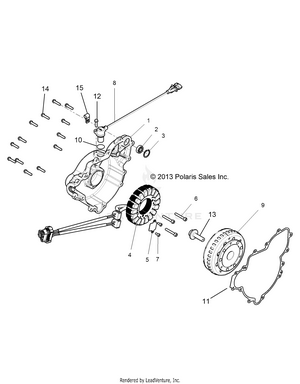 Engine, Stator And Flywheel - Z16vde99fm/nm (49rgrstator14rzr1000) Schematic
