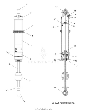 Suspension, Front Shock - A10gj52aa (49atvshockfrt7043459) Schematic