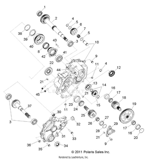 Drive Train, Main Gearcase Internals 1 - R11vh76/vy76 All Options (49rgrtransintl11rzrs) Schematic