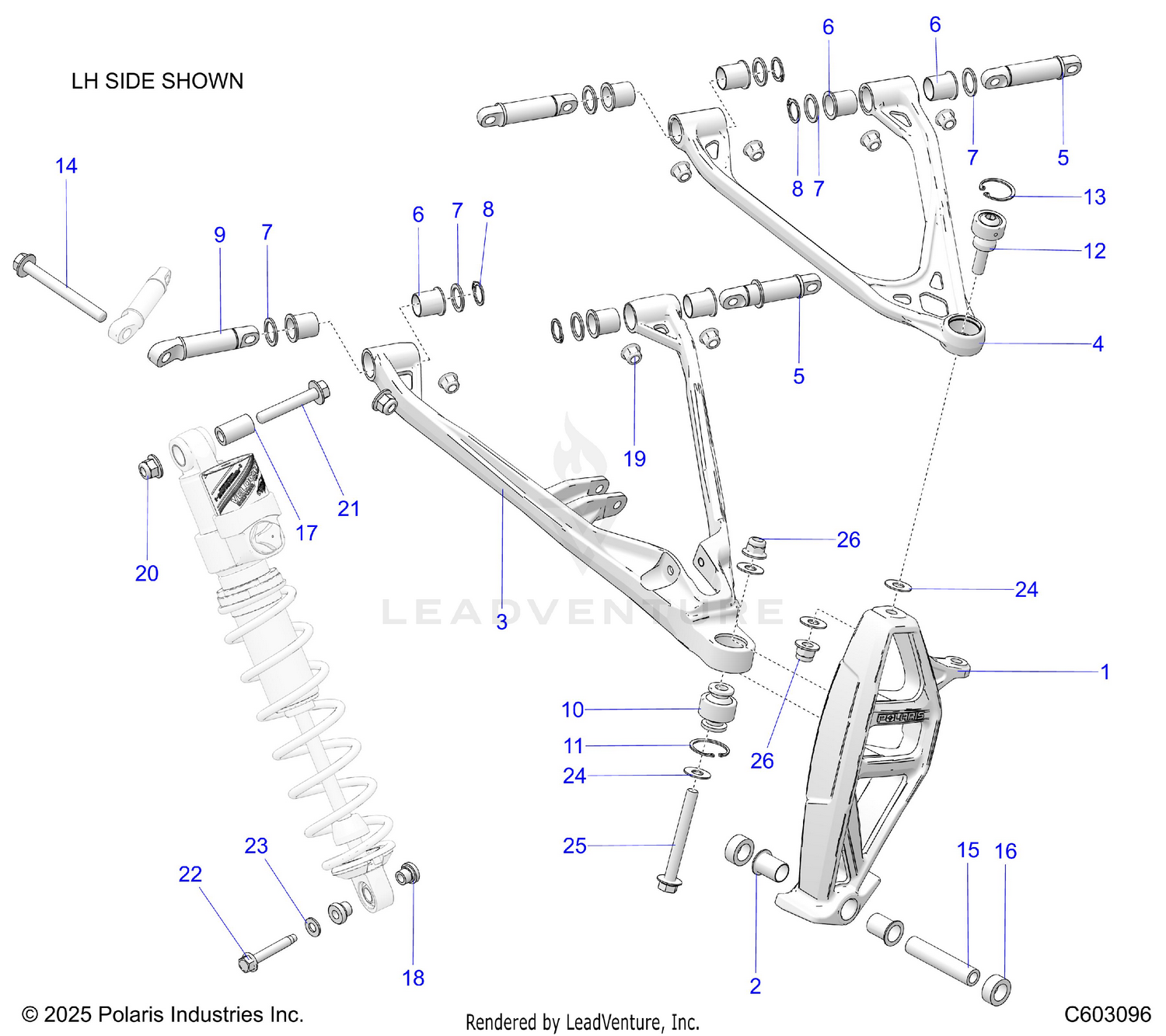 SUSPENSION, CONTROL ARMS and SPINDLE, ESCAPE - S26TLR8MS (C603096)