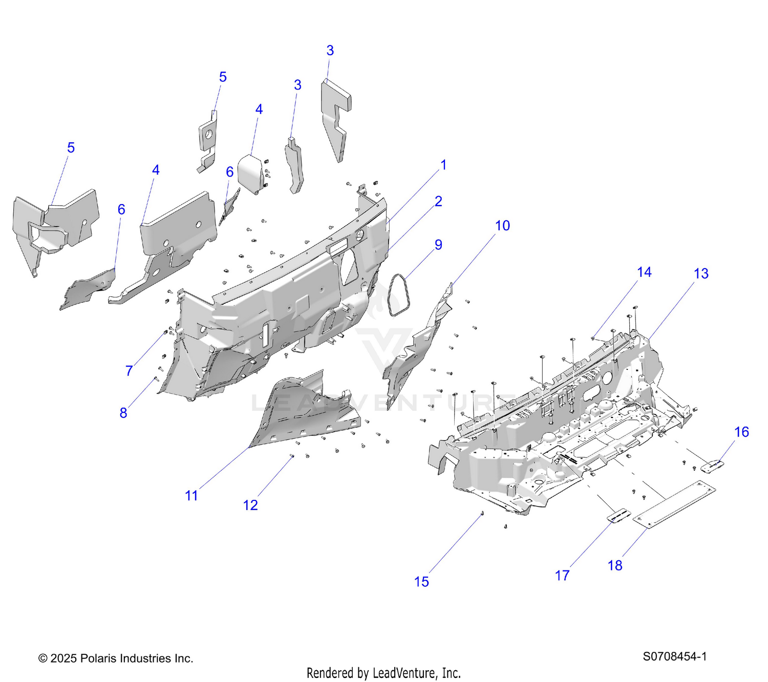 BODY, HOOD LINER & FRONT CLOSEOFF - R26X6L1RBB/BJ (S0708454-1)