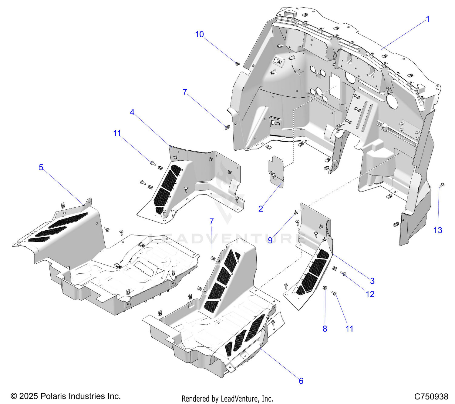 BODY, FLOOR PANELS, FRONT - Z26X4E92A4/B4/A6/B6 (C750938)