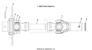 Drive Train, Rear Prop Shaft - R09rf68af/ar/az (4999202259920225b07) Schematic