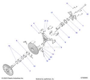 Drive Train, Primary Clutch - Z25nmf99a4/a5/b4/b5 (c750000) Schematic