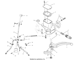 Controls - Master Cylinder/brake Line - A01ch50ad (4960026002b009) Schematic