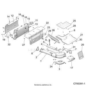 Engine, Exhaust System - Z20pal92ag/ap/lg (c700391-1) Schematic