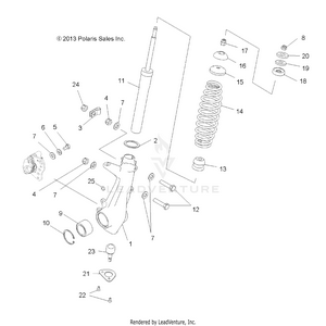 Suspension, Front Strut - A14mb46th (49atvstrut13sp500) Schematic