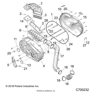 Drive Train, Clutch Cover And Ducting - R21rrj99a9/b9 (c700232) Schematic
