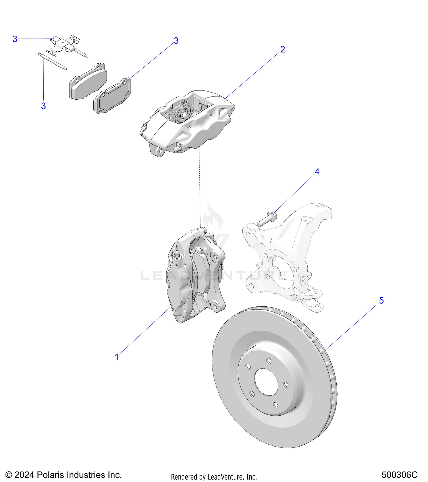 BRAKES, CALIPER, FRONT - T26AARHB/GB (500306C)