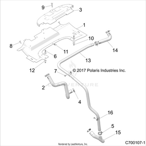 Engine, Cooling Hoses And Shrouds - Z19vge99ak/aw/bk/bw (c700107-1) Schematic
