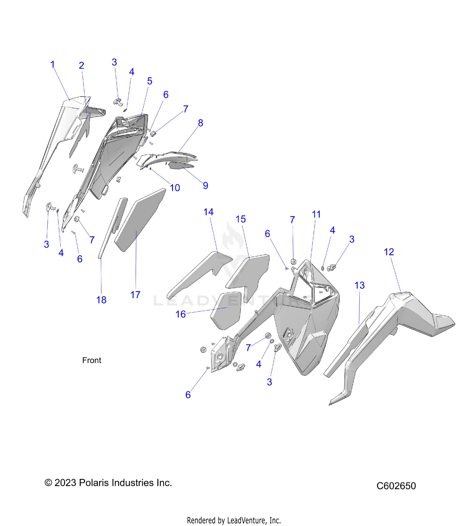 BODY, SIDE PANELS AND TRIM - S26TDZ8RS (C602650)