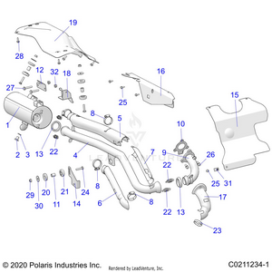 Engine, Exhaust - A21sez57am/an (c0211234-1) Schematic